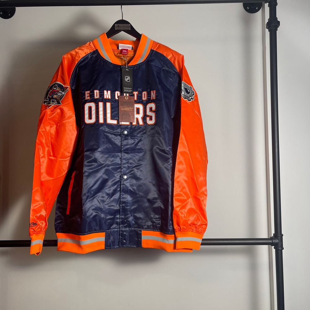 Men's Mitchell Ness Edmonton Oilers lightweight Jacket size 2XL